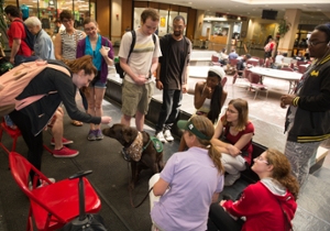 students get pet therapy